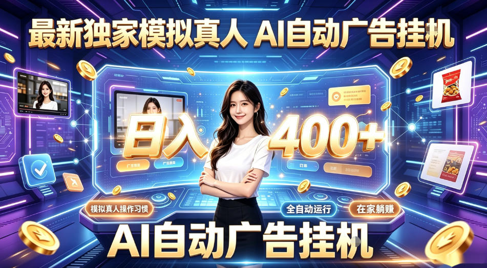 最新独家模拟真人,AI自动挂号挂G,日入400+,全程全自动运行,无需人工